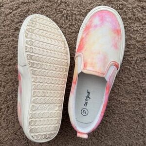 Cat & Jack kids White and Pink Slip-On Sneakers